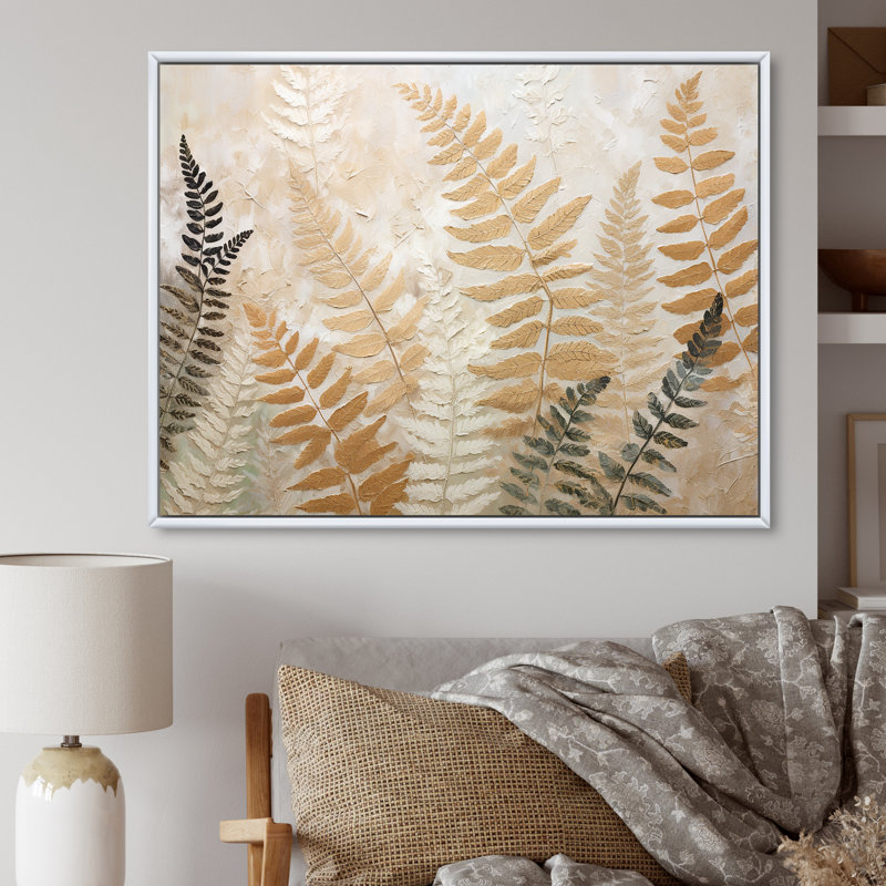 Golden Ferns Silent Symphony III, Cadre flottant blanc, H 12 po x l 20 po x P 0,5 po
