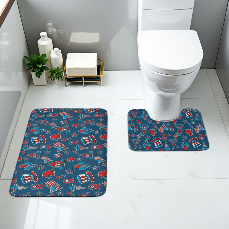  Ensemble de tapis de salle de bain 4 pièces 4ème of August