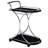 Allen Chrome 2-Tier Glass Shelf Metal Bar Cart-1538842246