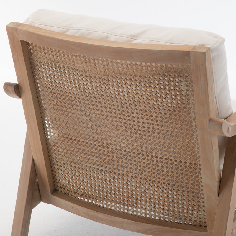 Willbanks 27" W Polyester Armchair, Beige Polyester