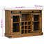 Sideboard HALDEN 2 Sliding Doors 112X40x80 Cm Solid Wood-1619693812