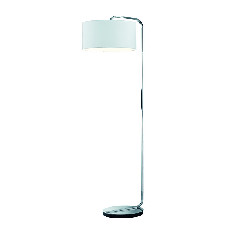 Ackley 60'' Satin Nickel Task Floor Lamp