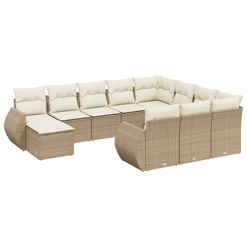 Ensemble de canapé de jardin Vidaxl beige