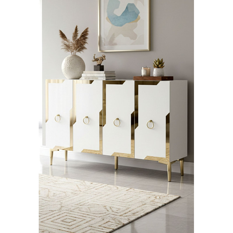 Console, White/Gold