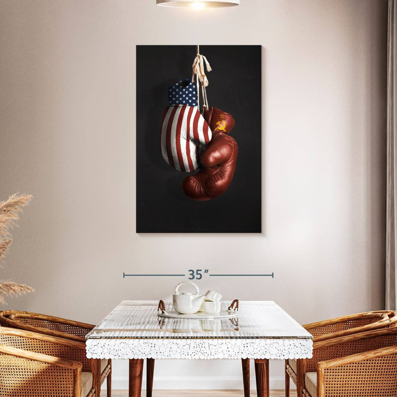 Cold War Boxing Gloves, 45" H x 30" W
