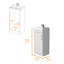 Meuble-lavabo de salle de bain 1 porte blanc, rangement spacieux, facile à assembler