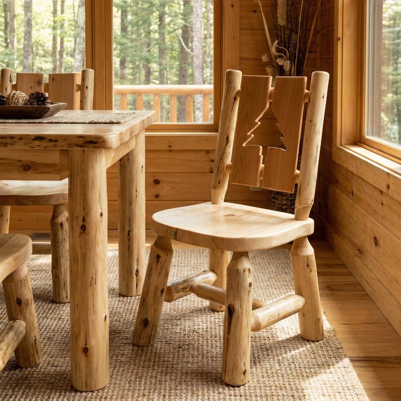 Chaise d'appoint en cèdre Fireside Lodge, Pin, Patiné