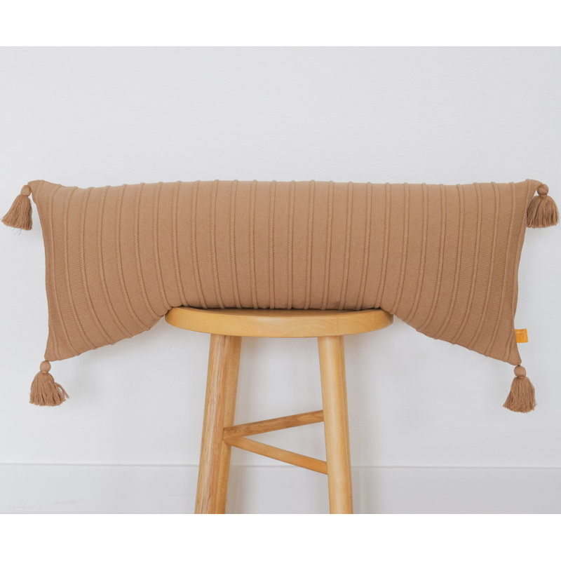 Housse de coussin en coton Tombel, 14 po x 36 po, Moka