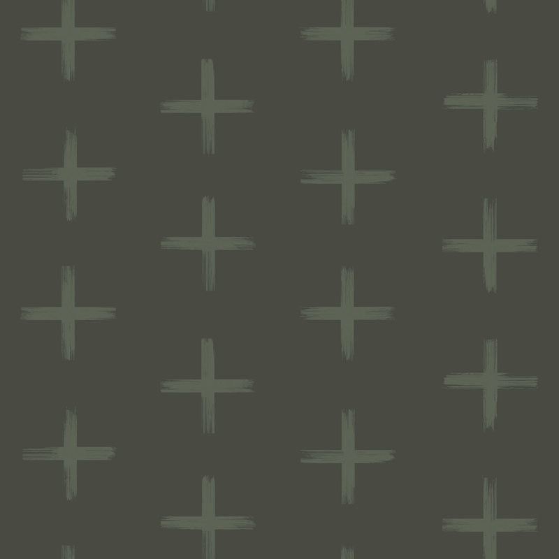 De plus, papier peint, Olive ombre inversée, Non encollé, Paper