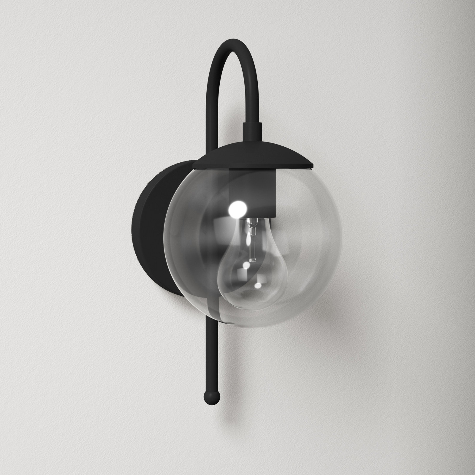 Elba 13" H Outdoor Wall Lantern, Matte Black
