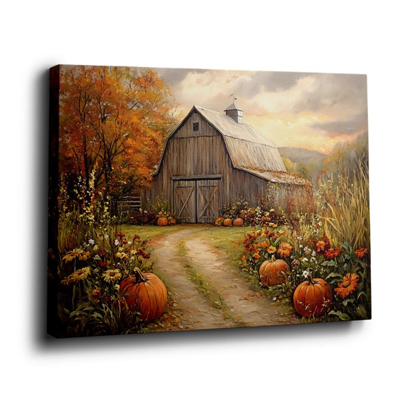 Cadre d'automne tendu sur toile d'automne, 24 * 18 pouces (60 * 45 * 2cm)