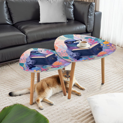 Ensemble de 2 tables basses gigognes Triangle