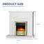 Clayton Castleton Fires & Fireplaces 103.3 cm W Brass Electric Fireplace with 6824.28 BTU-1046520633