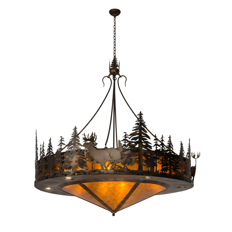 Luminaire suspendu unique à 14 lumières