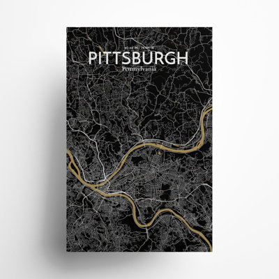 Pittsburgh City Map, impression