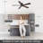 2 Pack 42" Brown Ceiling Fan With 3 Colors Led Light And Remote Control Modern Ceiling Fan With Reversible Quiet Motor & Light Memory Function
