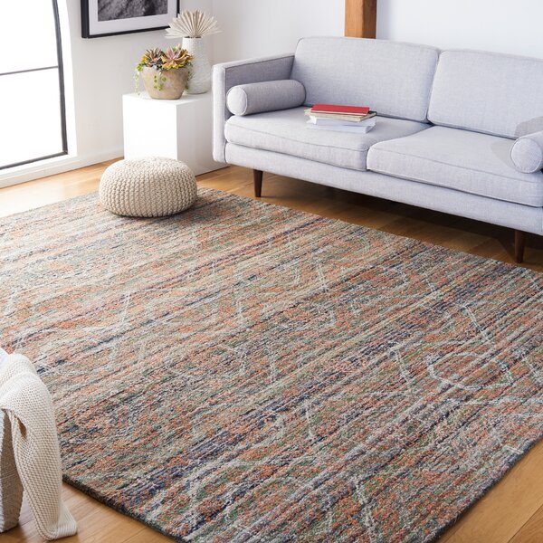 Union Rustic Handmade Performance Sage Green/Rust Rug & Reviews | Wayfair