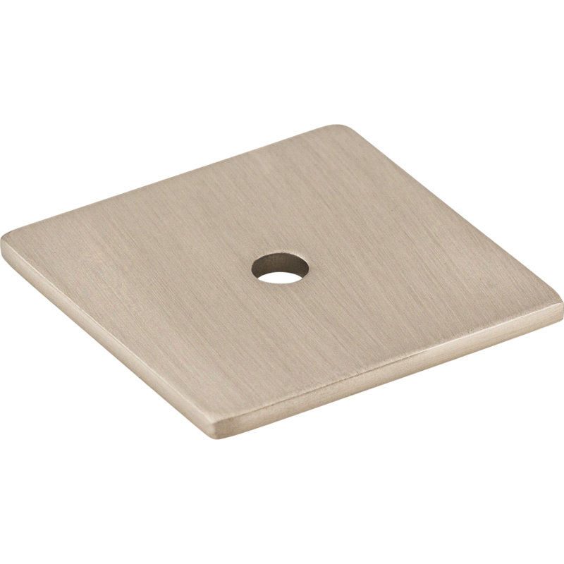 Square  Backplate, 1" H x 1" W x 0.06" D, Brushed Satin Nickel