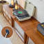 Meuble télé en bois massif de style médiéval