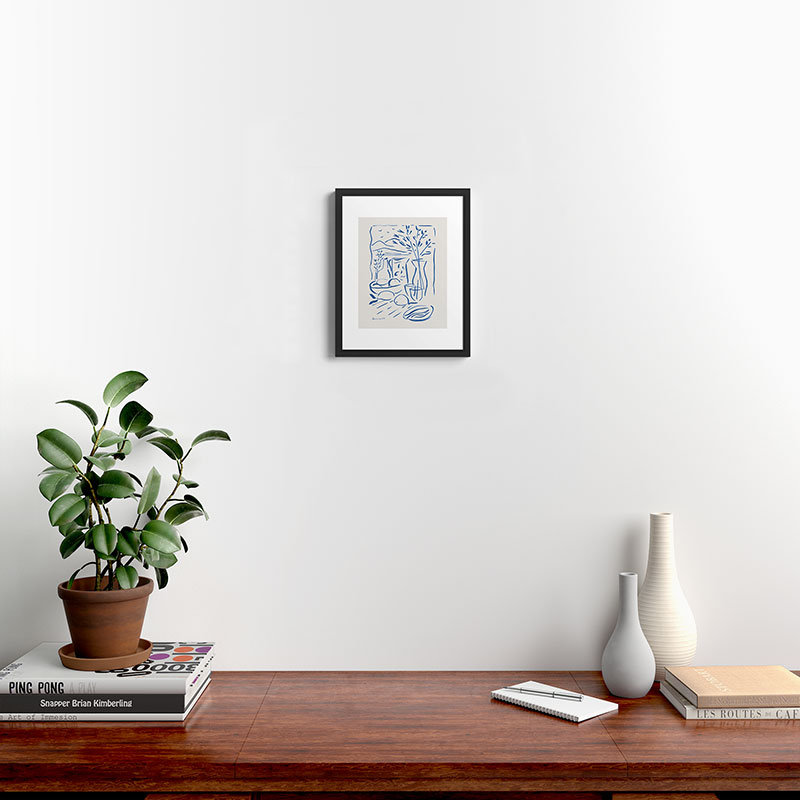 " Mediterranean View " by Dan Hobday, Black Framed, 14" H x 11" W