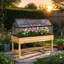 60 x 120cm Raised Garden Bed with Wooden Base, Elevated Planter for Vegetables and Flowers, Natural Wood Finish