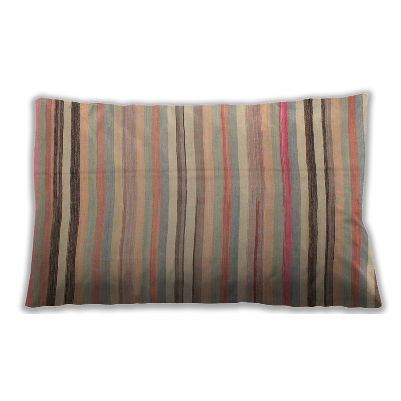 Striped Throw Pillow, Microsuede