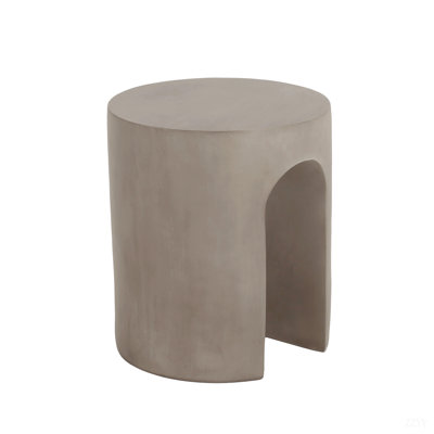 Table d'appoint d'extérieur ronde en U MGO, gris clair
