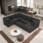 Canapé modulaire en L Cordarrow avec deux ports USB, deux prises de courant, trois coussins de dossier et une chaise de rangement-1542873273