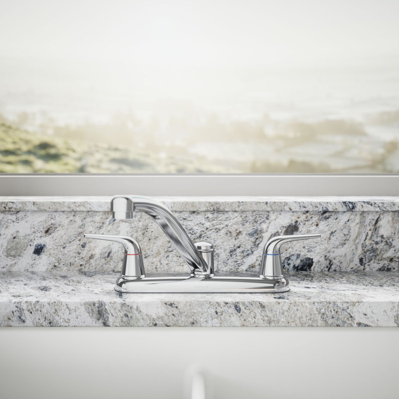 Double Handle Kitchen Faucet with Side Spray