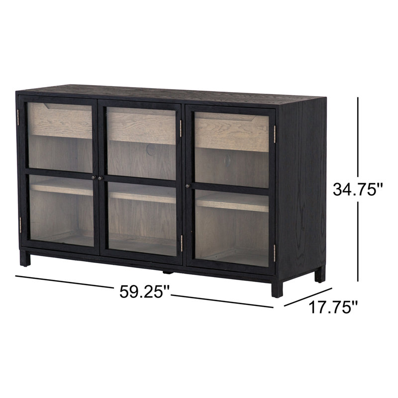 Millie 59.25'' W Solid Wood Sideboard