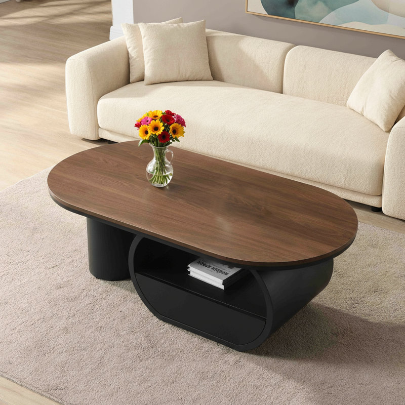 Table basse ovale Luxury Luxury, Noir
