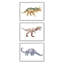 «Pre-Historic Dinosaurs Walking Fun» par Ziwei Li, ensemble de 3 peintures sur toiles-744653658-744653657