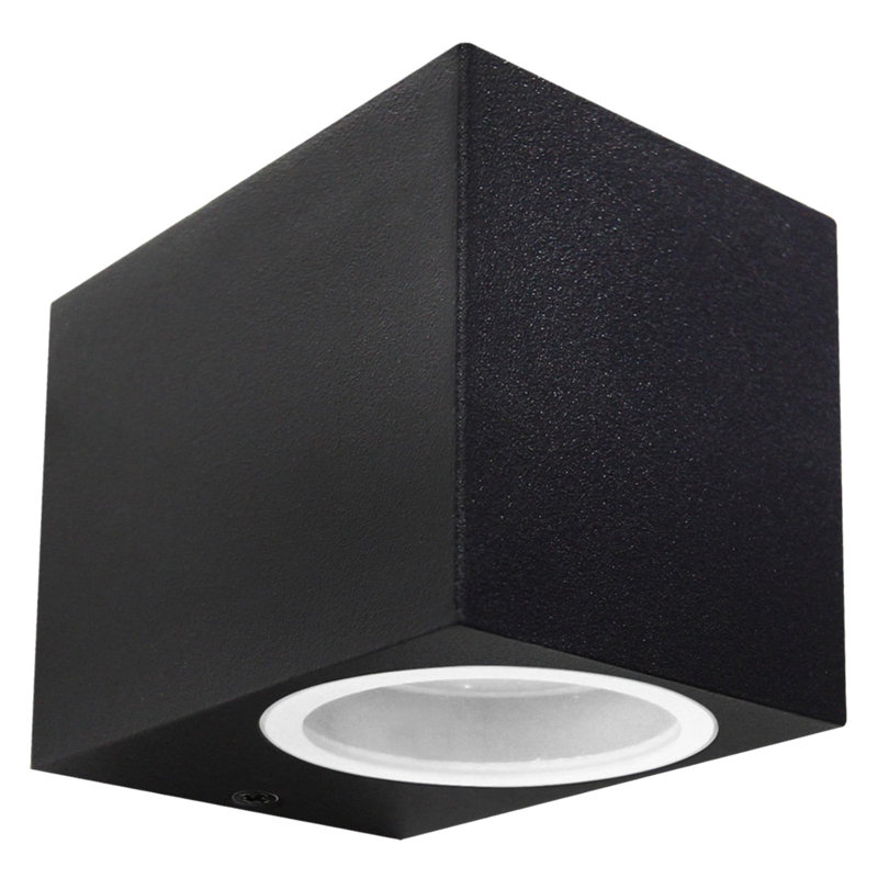 Brynulf Black 8cm H Outdoor Bulkhead Light, Black 