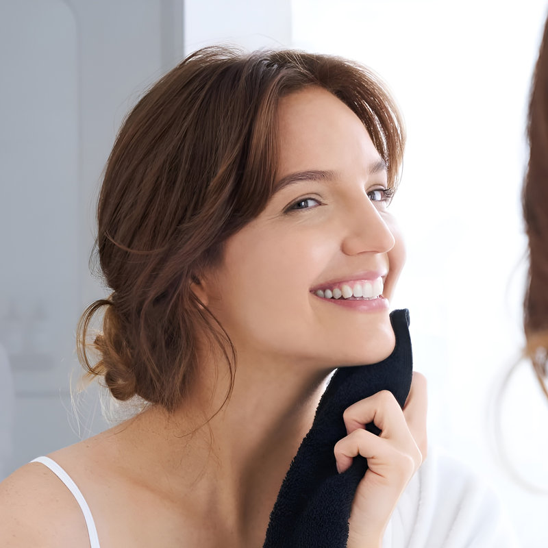 Lingettes démaquillantes noires de qualité supérieure | Ensemble de débarbouillettes 100% coton