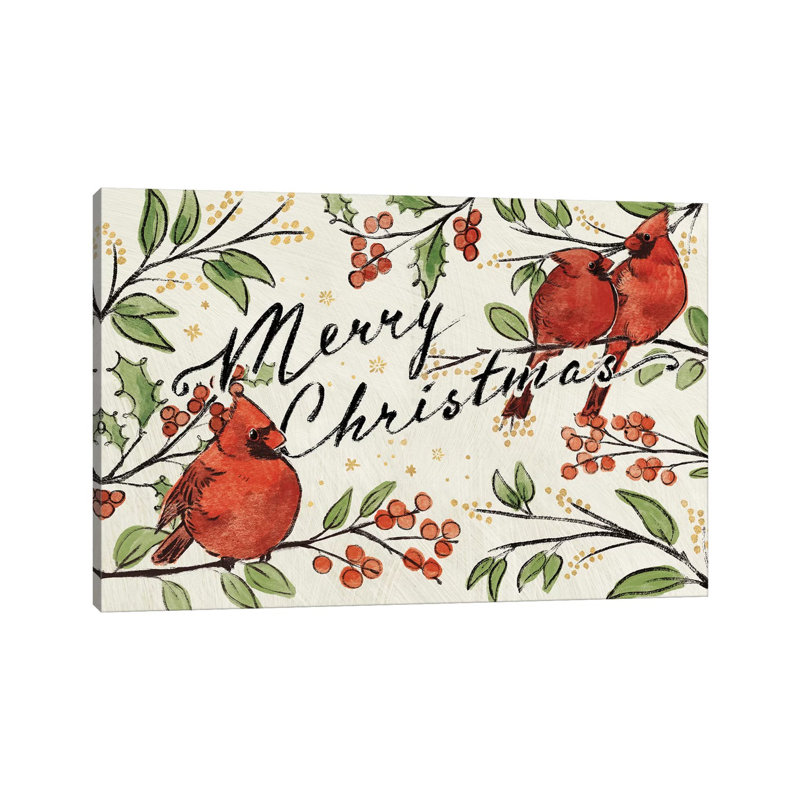 Christmas Lovebirds VIII by Janelle Penner - Wrapped Canvas Gallery-Wrapped Canvas Giclée