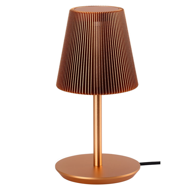 Bramah Table Lamp, Pale Gold, 8.85" H X 4.56" W x 4.56" D