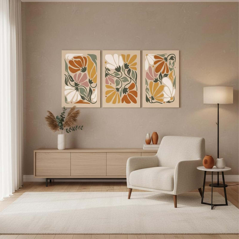 3 Piece Wrapped Canvas Wall Art