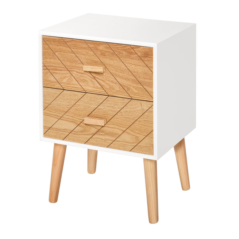 Daren 40cm W Manufactured Wood Bedside Table