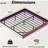 Walnut King Floating Bed Frame with LED Lights, Wave Curve Wood Texture Bed with Heavy Duty Metal Slats - No Box Spring Needed.-2122961907