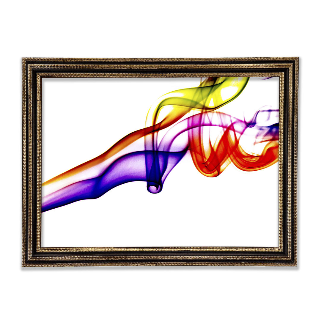 Rainbow Smoke Celebration Gerahmter Druck Wandkunst