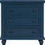 Table de rangement bleue à 3 tiroirs en bois, avec armoire solide à 3 tiroirs, solution pratique