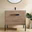 Meuble-lavabo simple 36,04 po avec comptoir en céramique Mossey-651289918
