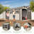 17.5 Ft. x 8 Ft. High-Density Polyethylene (Plastic) Steel Reinforced Outdoor Storage Shed