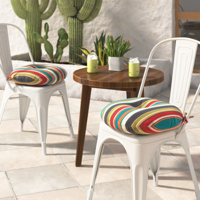 Coussin de chaise de salle à manger d'extérieur rond 15 po Ballera