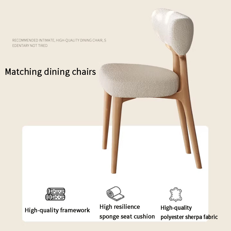 Ensembles de table de salle à manger simples et tendance, 7 pièces : table, 6 chaises, 29.52" H x 55.11" W x 31.49" D