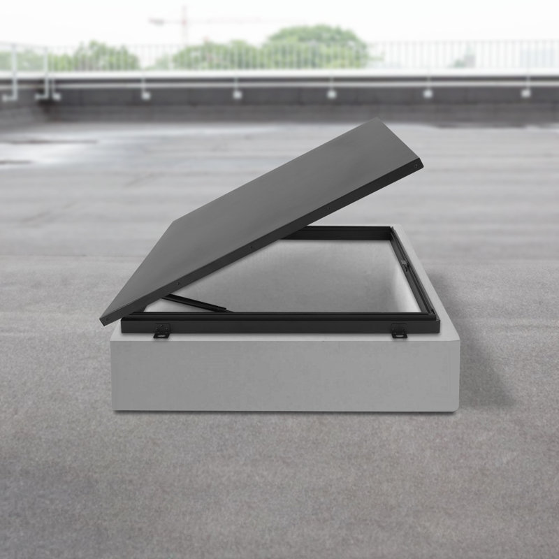 Trappe de sécurité robuste en alliage d'aluminium, Noir, L 35,82 po x H 35,82 po