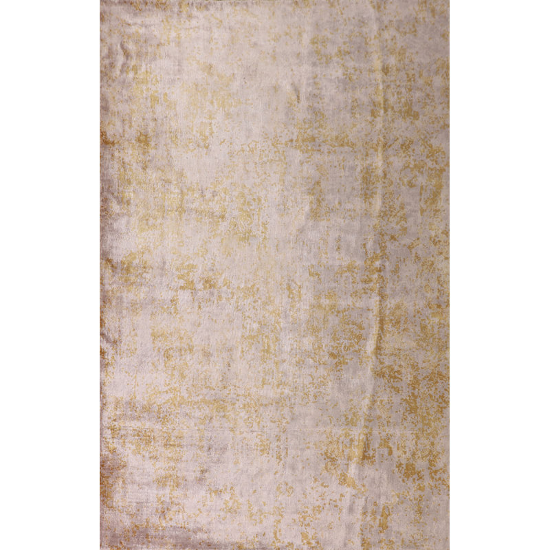 Tapis moderne fait à la main à motif abstrait