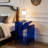 No Assembly Acrylic Side Table, Vibrant Blue Open Storage Accent Table for Bedroom, Living Room-1864160315