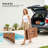 HDPE Foldable In-Pool Outdoor Chaise Lounge - Set of 2, Teak-126552655