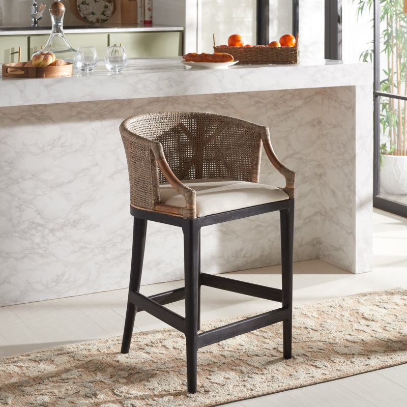 Tabouret de comptoir en bois massif Carneshia, null